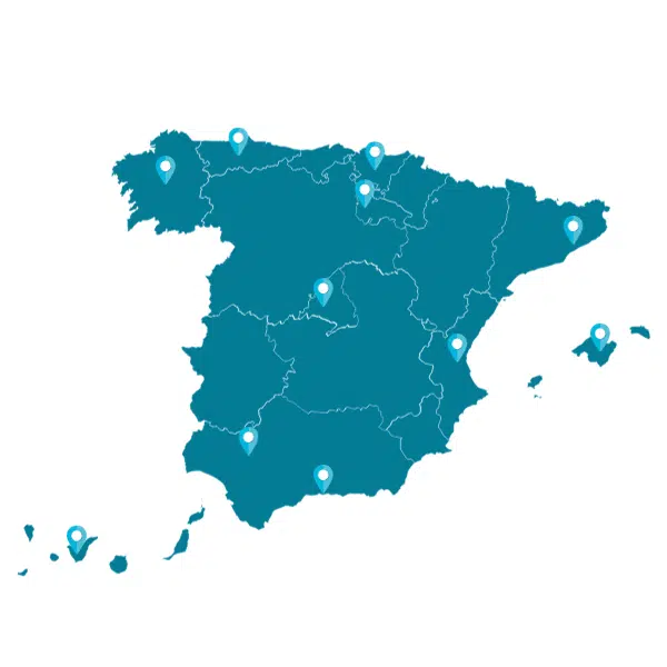 Ubicación oficinas de Quimicral en España